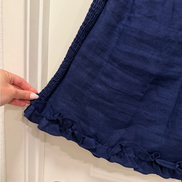 Reformation Navy Blue Ruffled Mini Dress - Picture 4 of 7